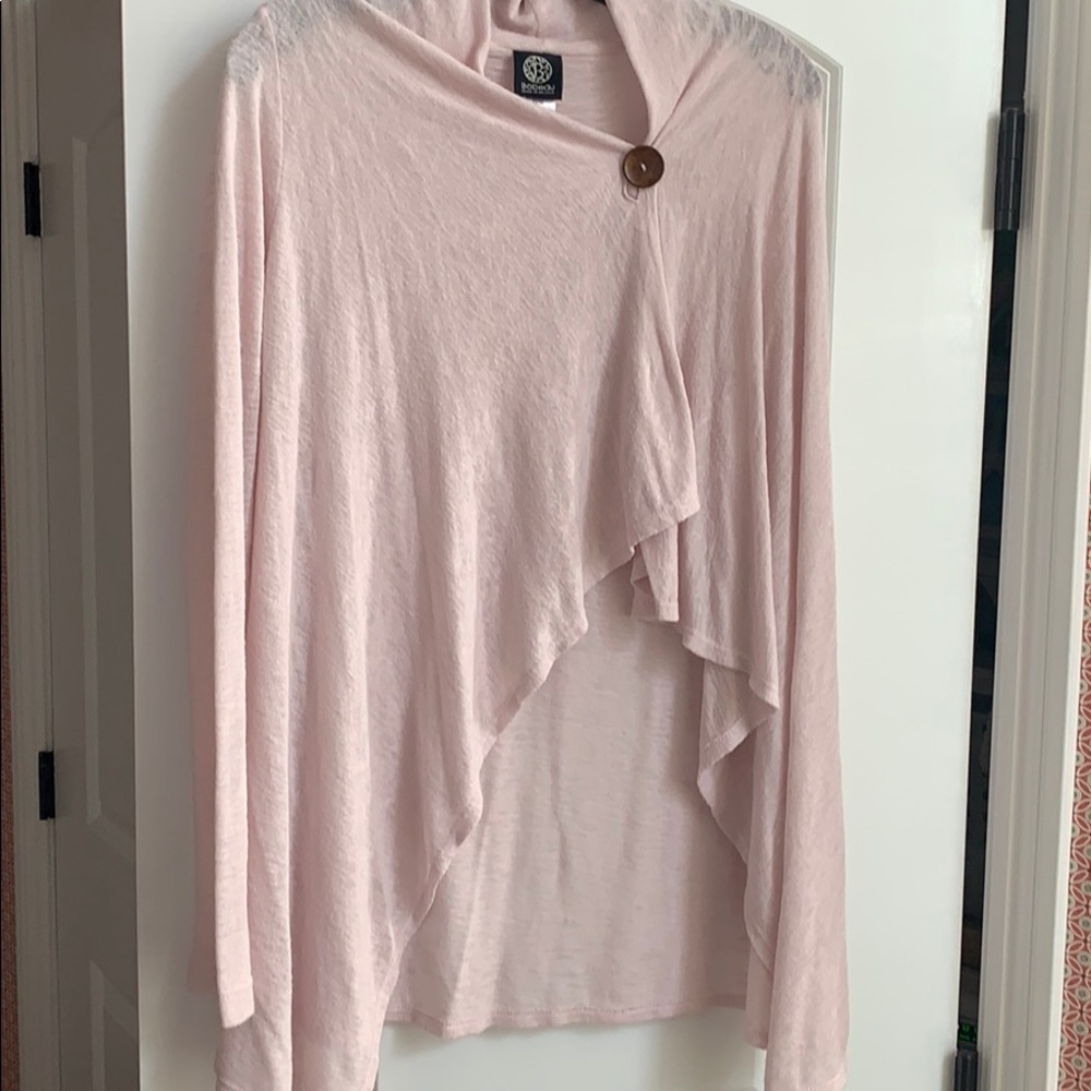 Bobeau Soft Pink Knit Cardigan*